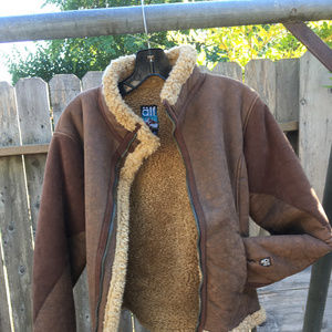 Kuhl microshearling fleece lined suede jacket